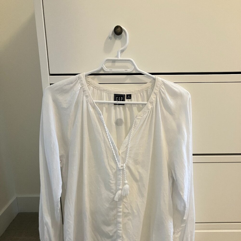 Gap White Cotton Blouse  - XS